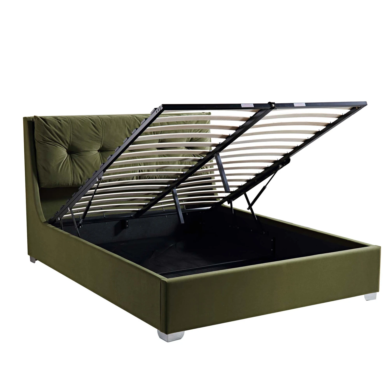 Hadley Moss Green Velvet Ottoman Storage Bed 10 Hadley Moss Green Velvet Ottoman Storage Bed - Image 8