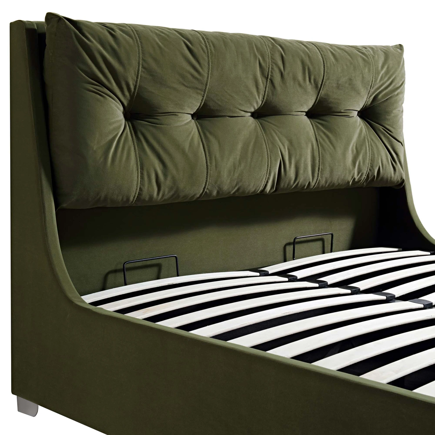 Hadley Moss Green Velvet Ottoman Storage Bed 12 Hadley Moss Green Velvet Ottoman Storage Bed - Image 10