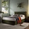 Hadley Moss Green Velvet Ottoman Storage Bed -FINZ Furniture Shop JAH 010 MOSS VEL main