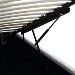 Egerie Curved Headboard Mist Grey Boucle Ottoman Storage Bed -FINZ Furniture Shop JAH 011 GREY BOUCLE detail5