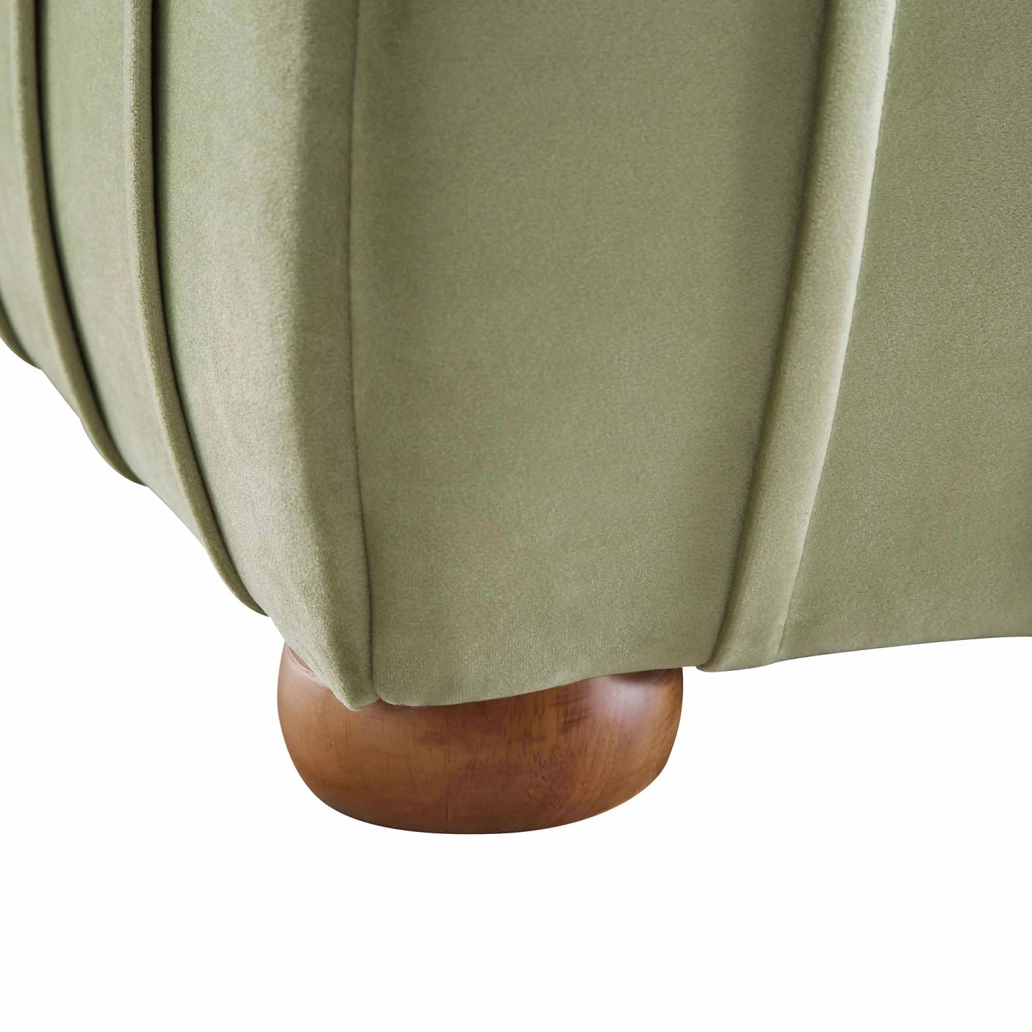 Helia Pleated Ottoman Storage Bed, Lichen Velvet 17 Helia Pleated Ottoman Storage Bed, Lichen Velvet - Image 15