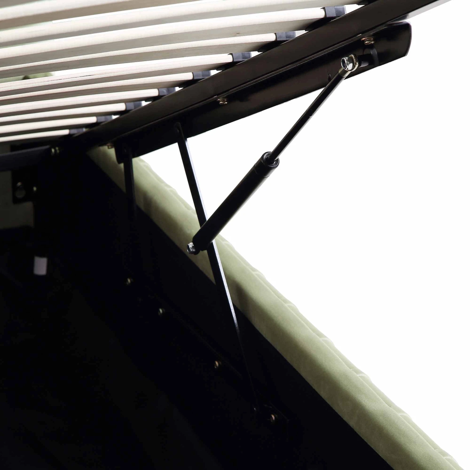 Helia Pleated Ottoman Storage Bed, Lichen Velvet 18 Helia Pleated Ottoman Storage Bed, Lichen Velvet - Image 16