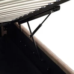 Helia Pleated Ottoman Storage Bed, Taupe Velvet 33 Helia Pleated Ottoman Storage Bed, Taupe Velvet -FINZ Furniture Shop JAH 012 MINK VEL detail5