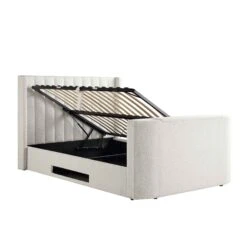Wilton White Boucle Ottoman TV Bed 30 Wilton White Boucle Ottoman TV Bed -FINZ Furniture Shop JAH 015 ECRU BOU WB3
