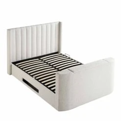 Wilton White Boucle Ottoman TV Bed 31 Wilton White Boucle Ottoman TV Bed -FINZ Furniture Shop JAH 015 ECRU BOU WB5