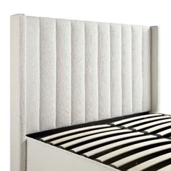 Wilton White Boucle Ottoman TV Bed 34 Wilton White Boucle Ottoman TV Bed -FINZ Furniture Shop JAH 015 ECRU BOU detail1