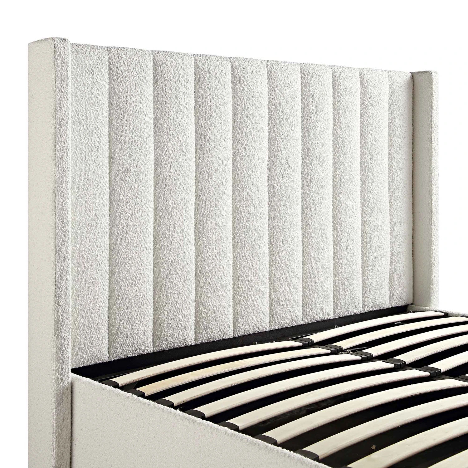 Wilton White Boucle Ottoman TV Bed 16 Wilton White Boucle Ottoman TV Bed - Image 14