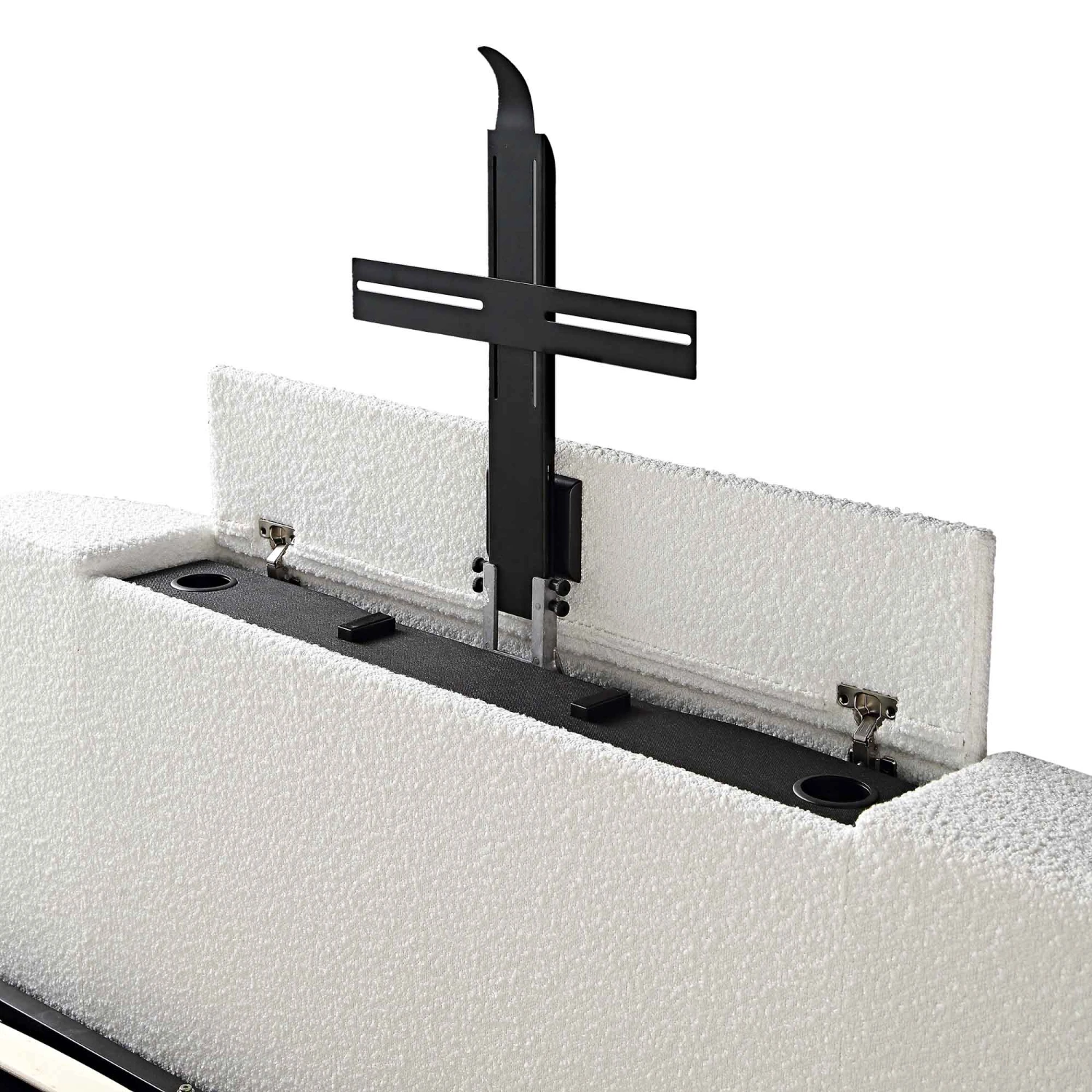 Wilton White Boucle Ottoman TV Bed 18 Wilton White Boucle Ottoman TV Bed - Image 16