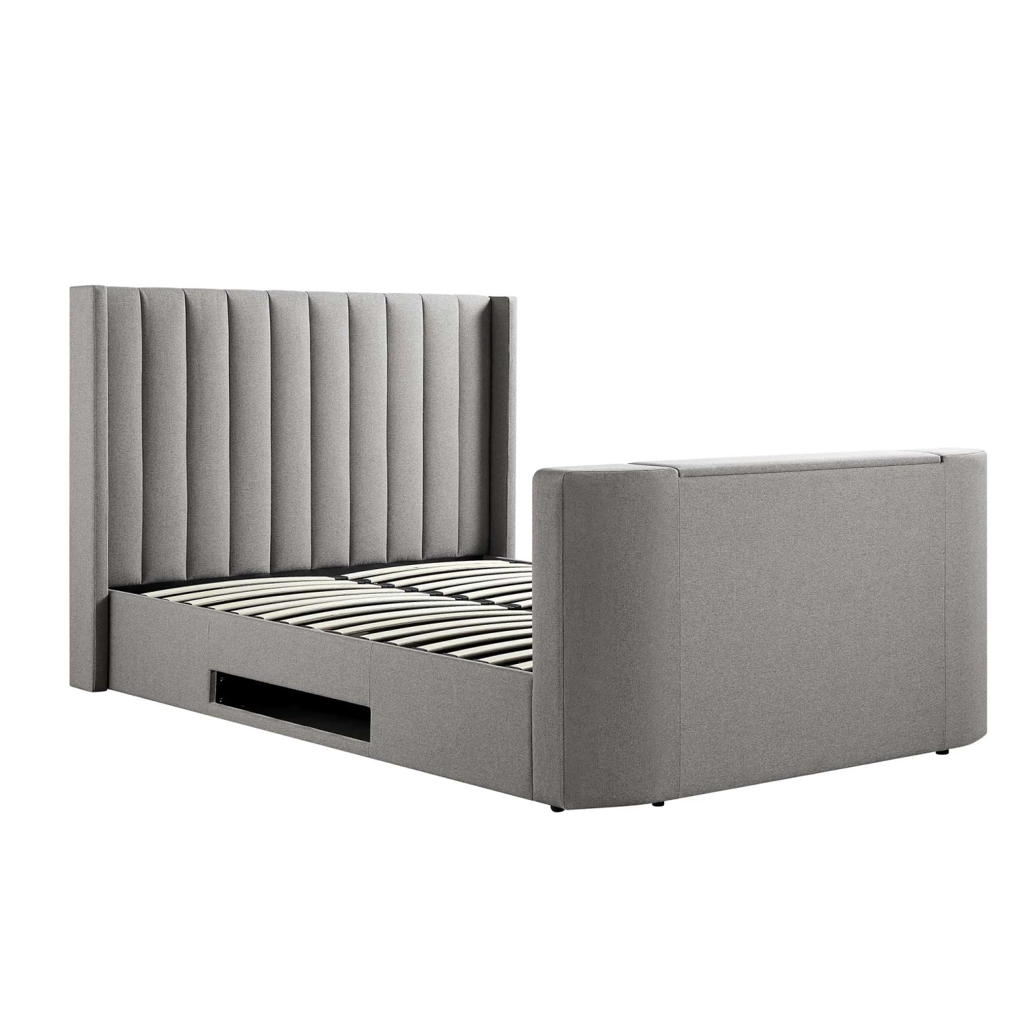 Wilton Grey Fabric Ottoman TV Bed 11 Wilton Grey Fabric Ottoman TV Bed - Image 9