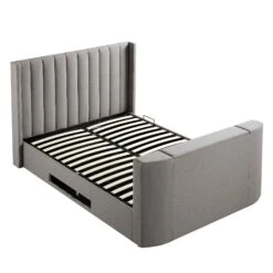 Wilton Grey Fabric Ottoman TV Bed 32 Wilton Grey Fabric Ottoman TV Bed -FINZ Furniture Shop JAH 015 GREY FAB WB3