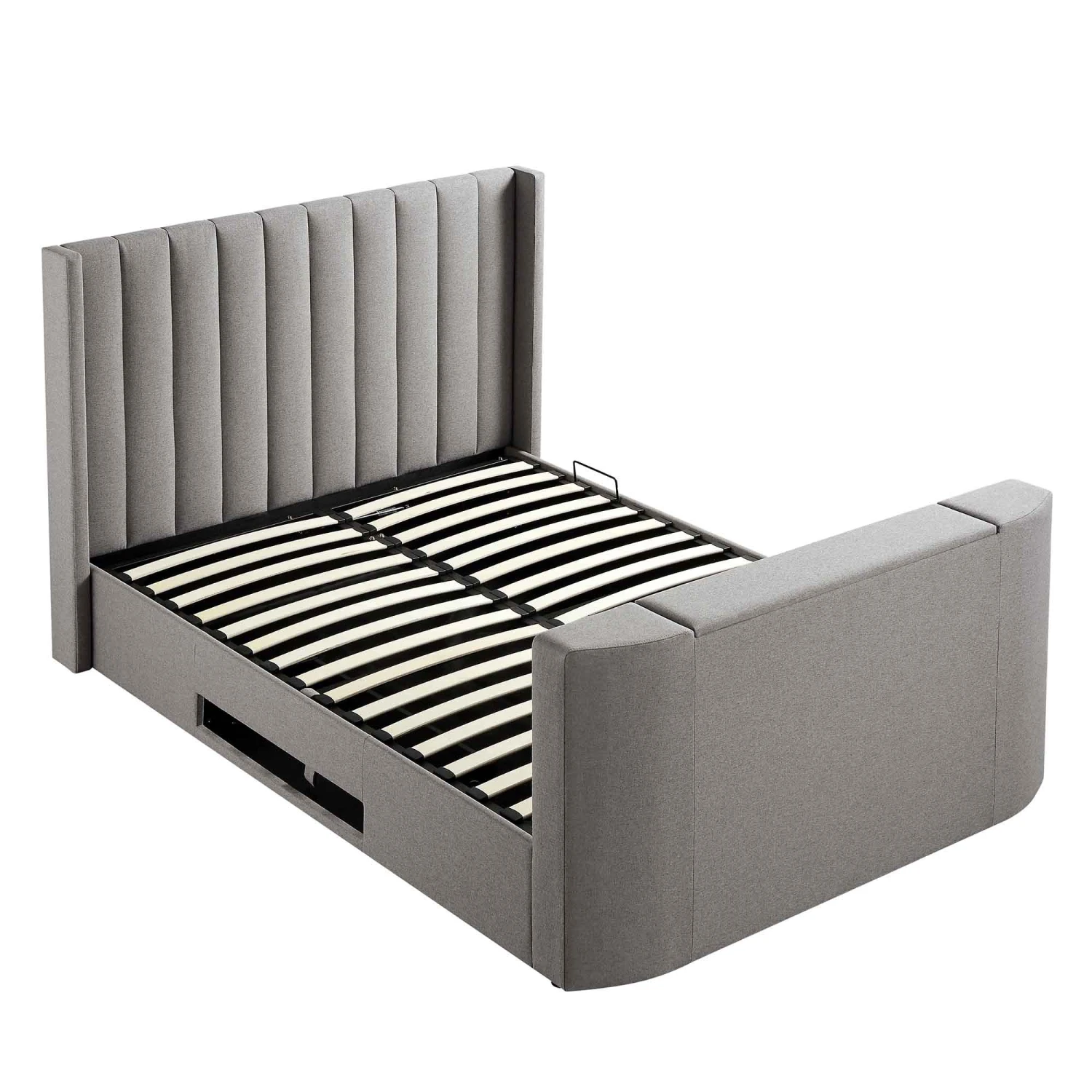 Wilton Grey Fabric Ottoman TV Bed 14 Wilton Grey Fabric Ottoman TV Bed - Image 12