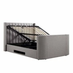 Wilton Grey Fabric Ottoman TV Bed 30 Wilton Grey Fabric Ottoman TV Bed -FINZ Furniture Shop JAH 015 GREY FAB WB5