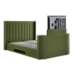 Wilton Moss Green Velvet Ottoman TV Bed 25 Wilton Moss Green Velvet Ottoman TV Bed -FINZ Furniture Shop JAH 015 MOSS VEL WB1