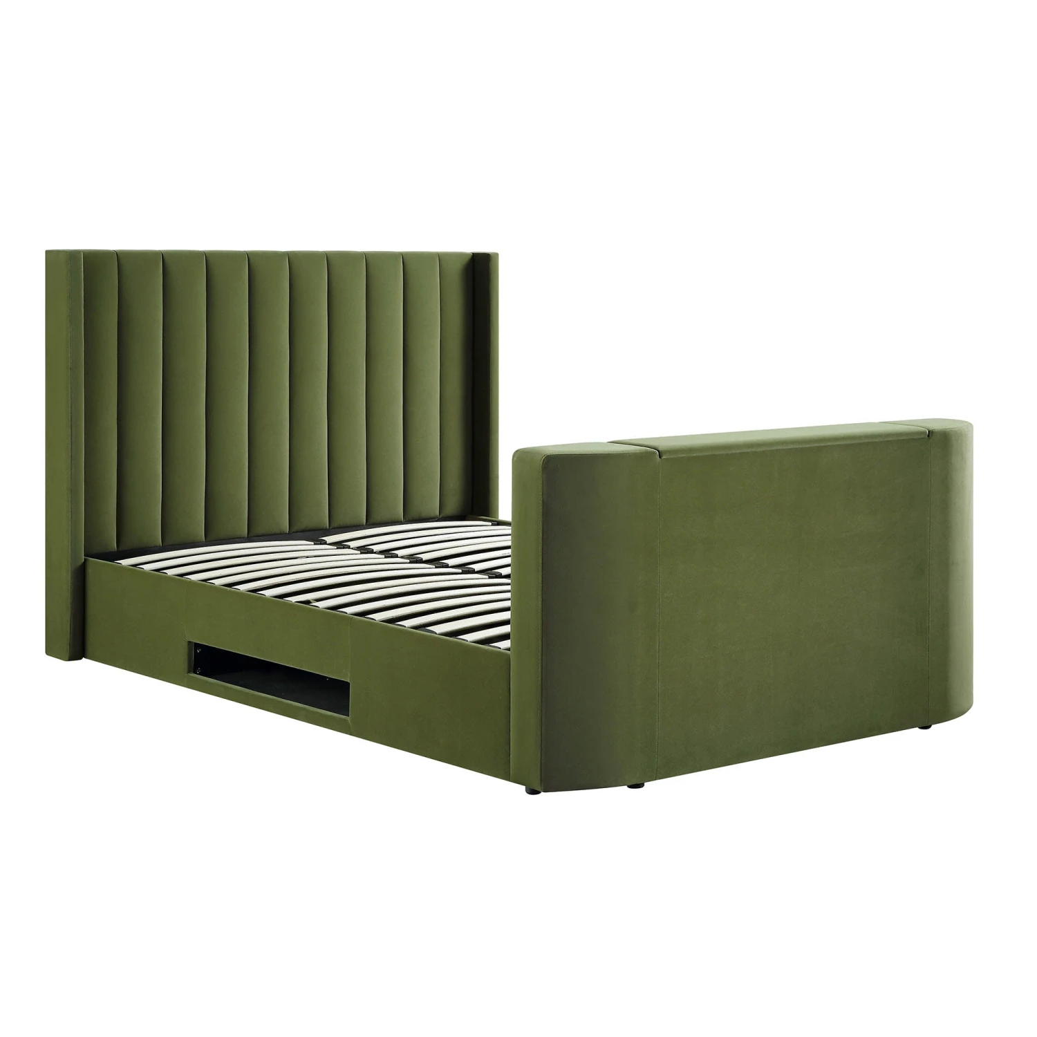 Wilton Moss Green Velvet Ottoman TV Bed 11 Wilton Moss Green Velvet Ottoman TV Bed - Image 9
