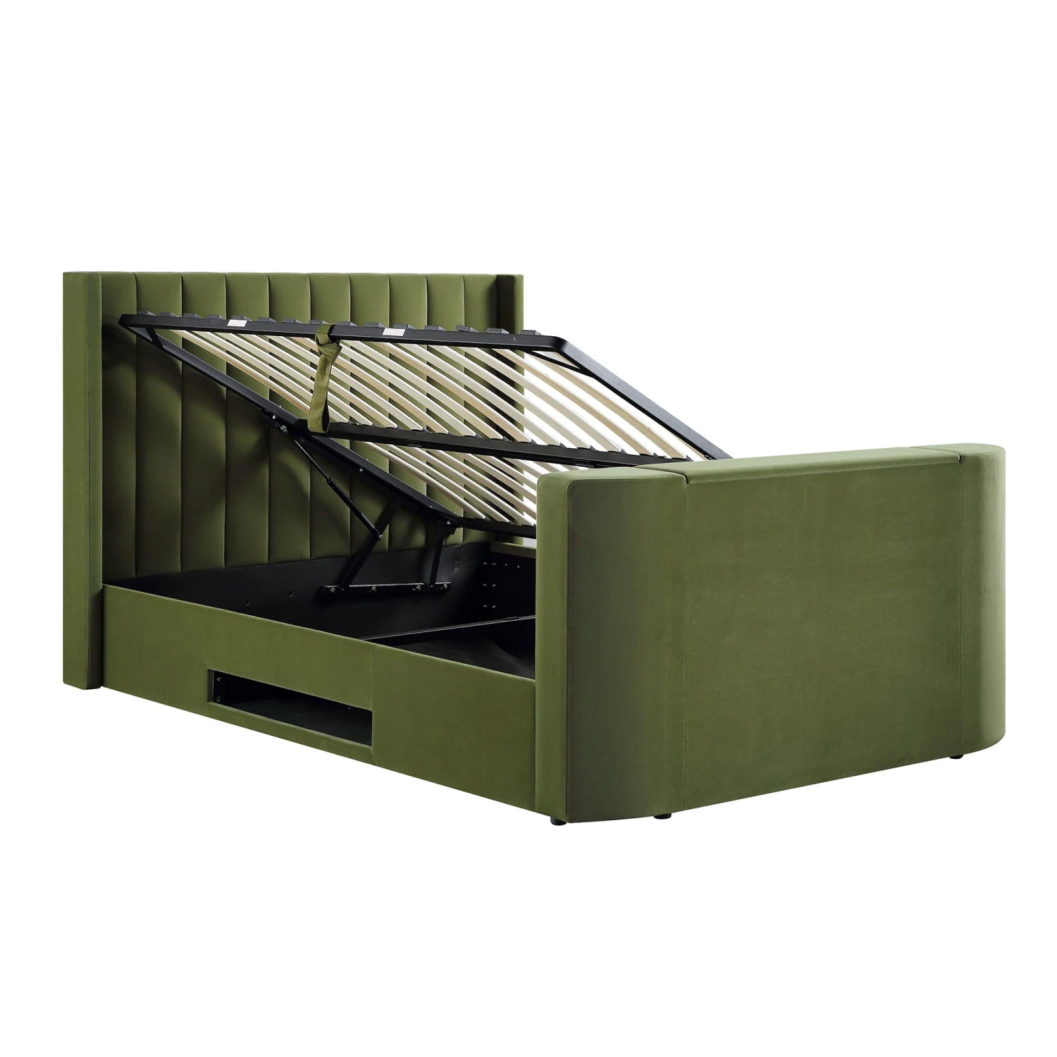 Wilton Moss Green Velvet Ottoman TV Bed 12 Wilton Moss Green Velvet Ottoman TV Bed - Image 10