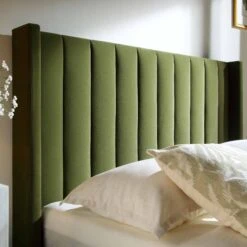 Wilton Moss Green Velvet Ottoman TV Bed 24 Wilton Moss Green Velvet Ottoman TV Bed -FINZ Furniture Shop JAH 015 MOSS VEL scene4