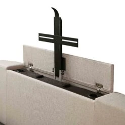 Wilton Warm Stone Fabric Ottoman TV Bed -FINZ Furniture Shop JAH 015 SAND FAB detail4