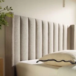 Wilton Warm Stone Fabric Ottoman TV Bed -FINZ Furniture Shop JAH 015 SAND FAB scene4