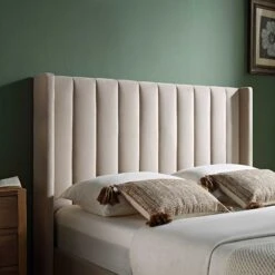 Wilton Champagne Velvet Ottoman TV Bed 24 Wilton Champagne Velvet Ottoman TV Bed -FINZ Furniture Shop JAH 015 STONE VEL scene4