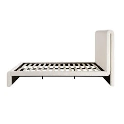 Hampstead Ecru Boucle Curved Bed 21 Hampstead Ecru Boucle Curved Bed -FINZ Furniture Shop JAH 016 ECRU BOU bedonly WB4