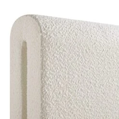 Hampstead Ecru Boucle Curved Bed 24 Hampstead Ecru Boucle Curved Bed -FINZ Furniture Shop JAH 016 ECRU BOU bedonly detail1