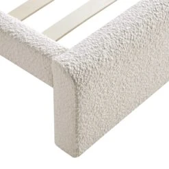 Hampstead Ecru Boucle Curved Bed 25 Hampstead Ecru Boucle Curved Bed -FINZ Furniture Shop JAH 016 ECRU BOU bedonly detail2