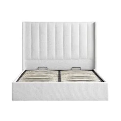 Wilton White Boucle Ottoman Storage Bed 22 Wilton White Boucle Ottoman Storage Bed -FINZ Furniture Shop JAH 017 ECRU BOU WB1