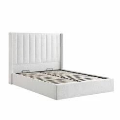 Wilton White Boucle Ottoman Storage Bed 23 Wilton White Boucle Ottoman Storage Bed -FINZ Furniture Shop JAH 017 ECRU BOU WB2