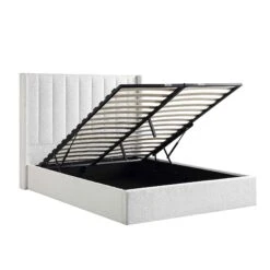 Wilton White Boucle Ottoman Storage Bed 24 Wilton White Boucle Ottoman Storage Bed -FINZ Furniture Shop JAH 017 ECRU BOU WB3
