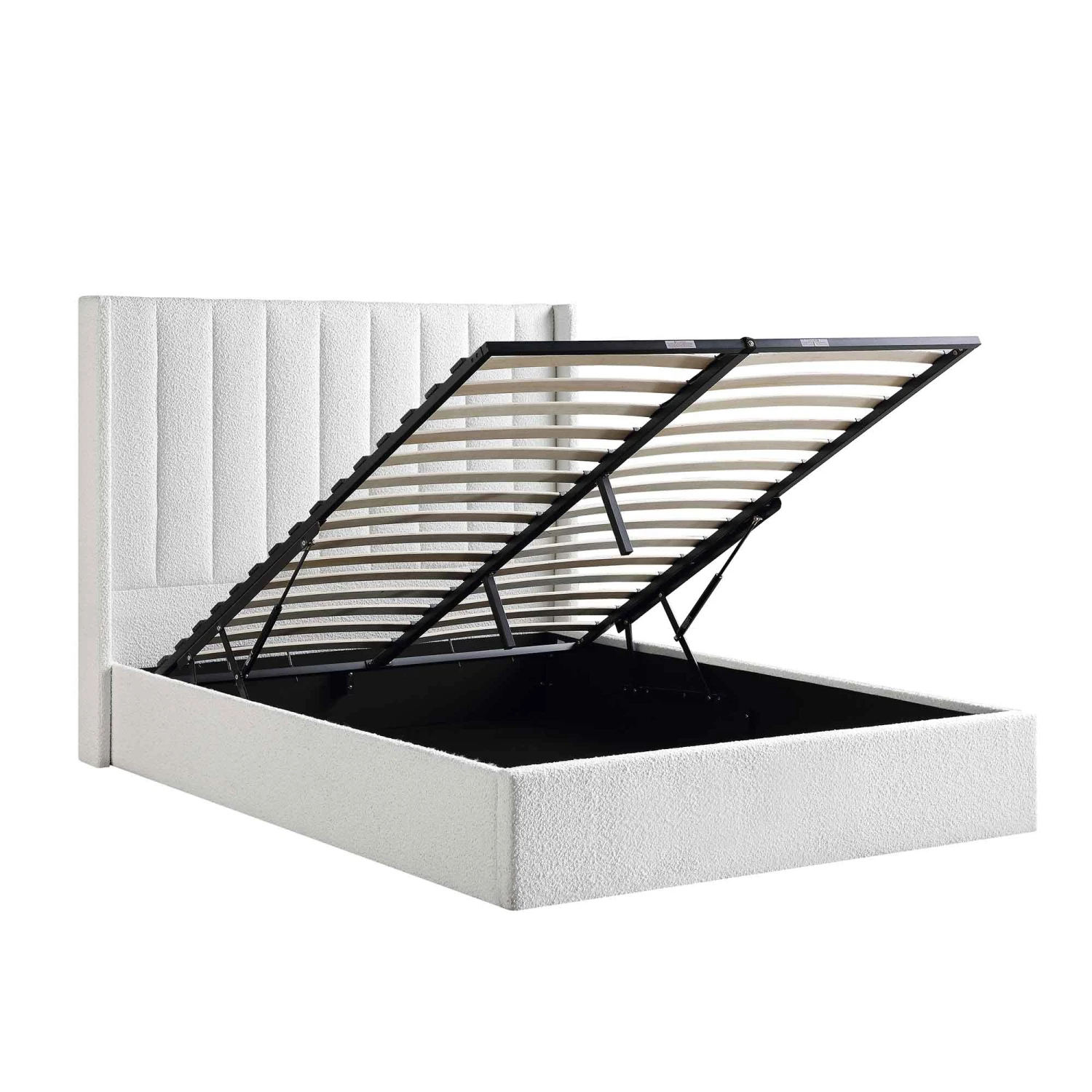 Wilton White Boucle Ottoman Storage Bed 11 Wilton White Boucle Ottoman Storage Bed - Image 9