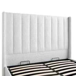 Wilton White Boucle Ottoman Storage Bed 20 Wilton White Boucle Ottoman Storage Bed -FINZ Furniture Shop JAH 017 ECRU BOU detail1