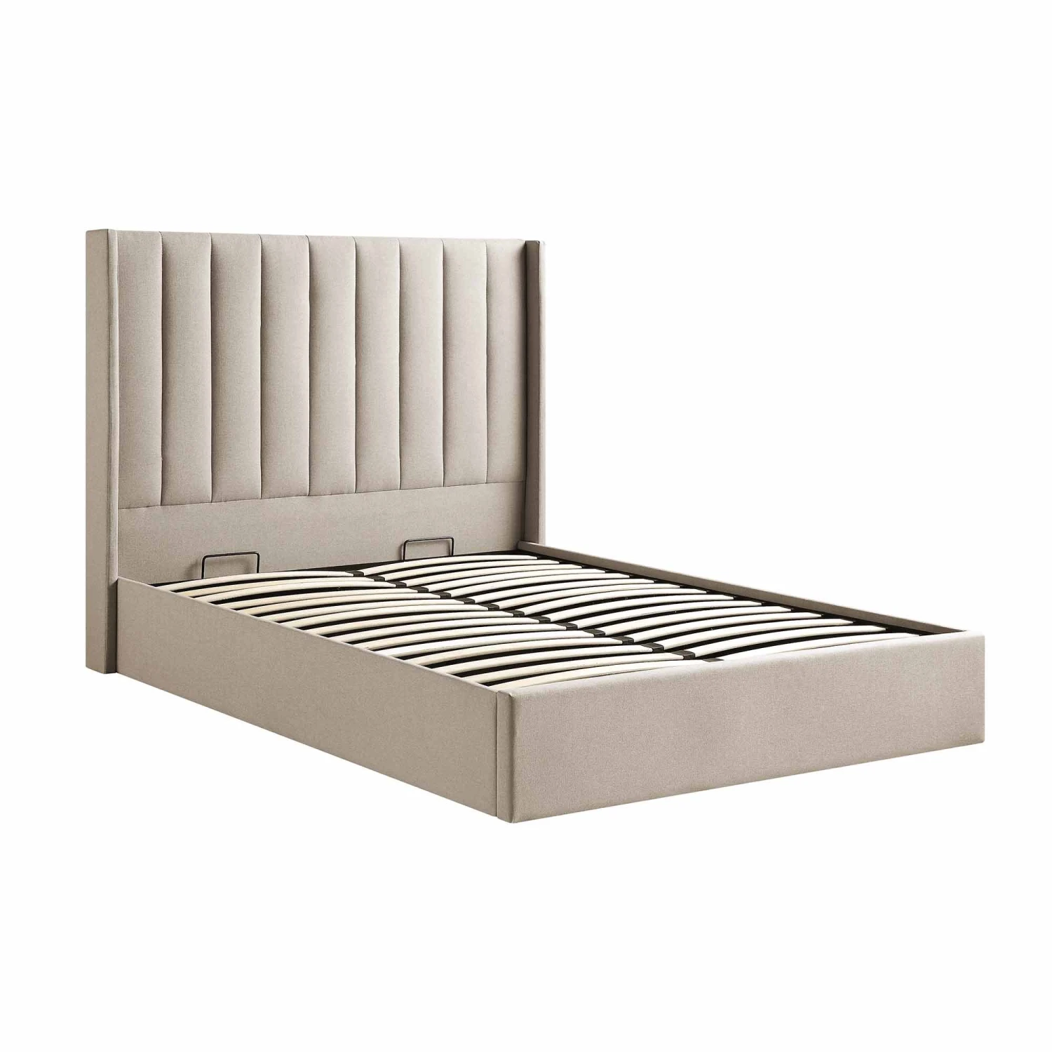 Wilton Warm Stone Fabric Ottoman Storage Bed 9 Wilton Warm Stone Fabric Ottoman Storage Bed - Image 7