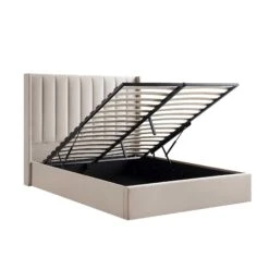 Wilton Champagne Velvet Ottoman Storage Bed 24 Wilton Champagne Velvet Ottoman Storage Bed -FINZ Furniture Shop JAH 017 STONE VEL WB3