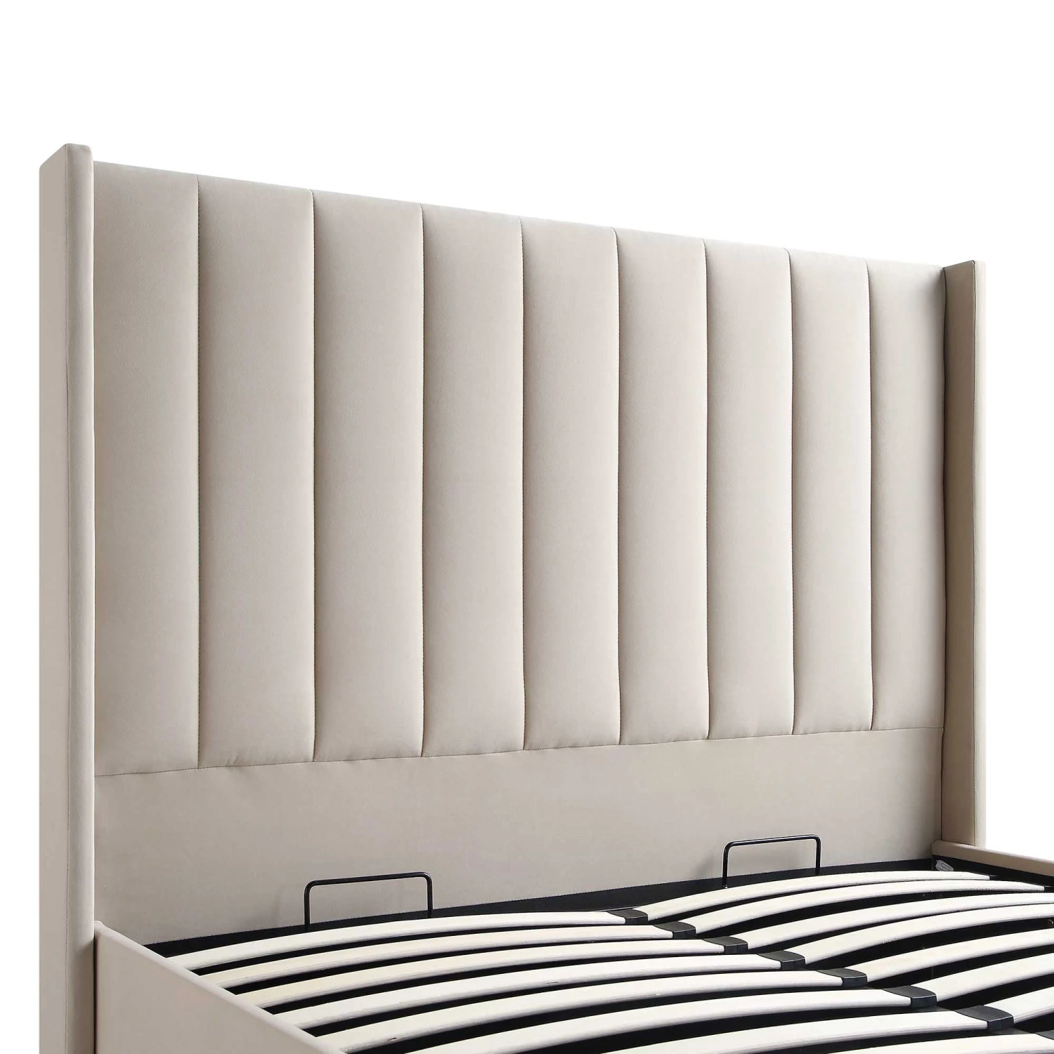 Wilton Champagne Velvet Ottoman Storage Bed 13 Wilton Champagne Velvet Ottoman Storage Bed - Image 11