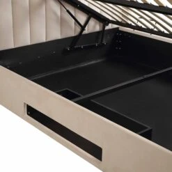 Wilton Champagne Velvet Ottoman TV Bed 34 Wilton Champagne Velvet Ottoman TV Bed -FINZ Furniture Shop JAH 017 STONE VEL detail2 1aa1d331 96b9 4546 aebc 368fd1aadfb2