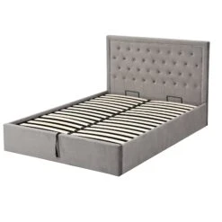 Hartwell Upholstered Ottoman Storage Bed With Nailhead Trim Headboard (Grey Velvet) 15 Hartwell Upholstered Ottoman Storage Bed With Nailhead Trim Headboard (Grey Velvet) -FINZ Furniture Shop JAH 02 GREYVEL 2