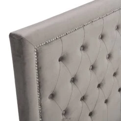 Hartwell Upholstered Ottoman Storage Bed With Nailhead Trim Headboard (Grey Velvet) 20 Hartwell Upholstered Ottoman Storage Bed With Nailhead Trim Headboard (Grey Velvet) -FINZ Furniture Shop JAH 02 GREYVEL detail1