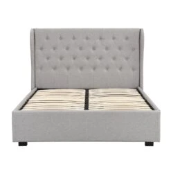 Weston Buttoned Wing Back Upholstered 2-Drawer Storage Bed (Grey Fabric) 17 Weston Buttoned Wing Back Upholstered 2-Drawer Storage Bed (Grey Fabric) -FINZ Furniture Shop JAH 03 GREYFAB 3