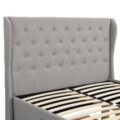 Weston Buttoned Wing Back Upholstered 2-Drawer Storage Bed (Grey Fabric) 21 Weston Buttoned Wing Back Upholstered 2-Drawer Storage Bed (Grey Fabric) -FINZ Furniture Shop JAH 03 GREYFAB detail2