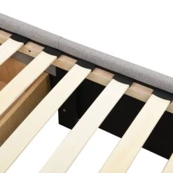 Weston Buttoned Wing Back Upholstered 2-Drawer Storage Bed (Grey Fabric) 24 Weston Buttoned Wing Back Upholstered 2-Drawer Storage Bed (Grey Fabric) -FINZ Furniture Shop JAH 03 GREYFAB detail5