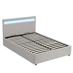 Pimlico End Opening Ottoman Storage Bed Frame With Muti-colour LED Headboard (Grey Fabric) 14 Pimlico End Opening Ottoman Storage Bed Frame With Muti-colour LED Headboard (Grey Fabric) -FINZ Furniture Shop JAH 05 GREYFAB 2