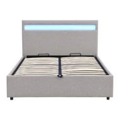 Pimlico End Opening Ottoman Storage Bed Frame With Muti-colour LED Headboard (Grey Fabric) 15 Pimlico End Opening Ottoman Storage Bed Frame With Muti-colour LED Headboard (Grey Fabric) -FINZ Furniture Shop JAH 05 GREYFAB 3