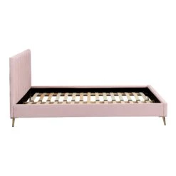 Sylvie Velvet Upholstered Bed Frame With Golden Chrome Legs, Pink Velvet 18 Sylvie Velvet Upholstered Bed Frame With Golden Chrome Legs, Pink Velvet -FINZ Furniture Shop JAH 06 PINKVEL 5