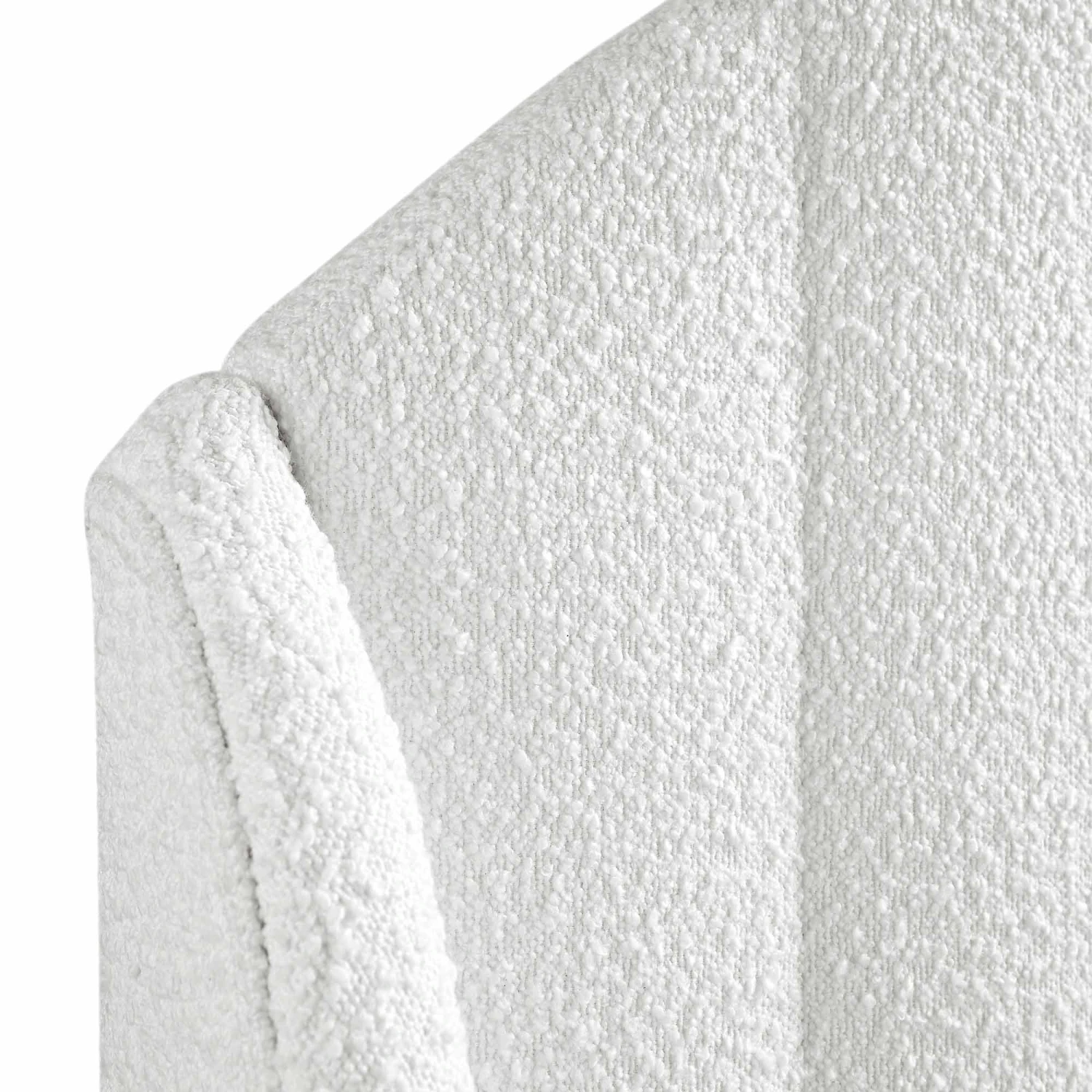 Eleanor White Boucle Upholstered Bed Frame With Domed Headboard 13 Eleanor White Boucle Upholstered Bed Frame With Domed Headboard - Image 11