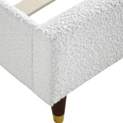 Eleanor White Boucle Upholstered Bed Frame With Domed Headboard 26 Eleanor White Boucle Upholstered Bed Frame With Domed Headboard -FINZ Furniture Shop JAH 08 ECRU BOU detail3