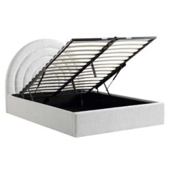 Archer White Boucle Ottoman Storage Bed 18 Archer White Boucle Ottoman Storage Bed -FINZ Furniture Shop JAH 09 ECRUBOUCLE WB2