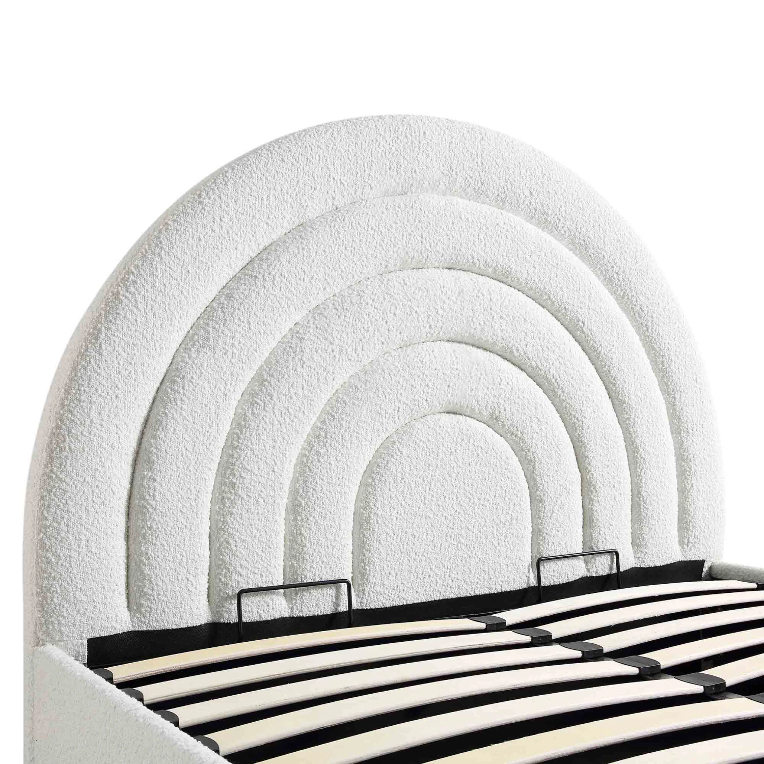 Archer White Boucle Ottoman Storage Bed 11 Archer White Boucle Ottoman Storage Bed - Image 9