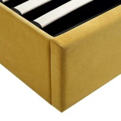 Archer Mustard Yellow Velvet Ottoman Storage Bed 27 Archer Mustard Yellow Velvet Ottoman Storage Bed -FINZ Furniture Shop JAH 09 MUSTVEL detail4