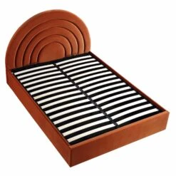 Archer Rust Velvet Ottoman Storage Bed 23 Archer Rust Velvet Ottoman Storage Bed -FINZ Furniture Shop JAH 09 RUSTVEL WB4