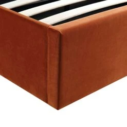 Archer Rust Velvet Ottoman Storage Bed 28 Archer Rust Velvet Ottoman Storage Bed -FINZ Furniture Shop JAH 09 RUSTVEL detail4